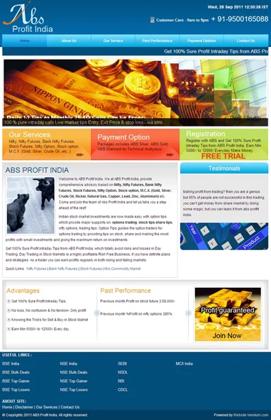 Absprofitindia website preview