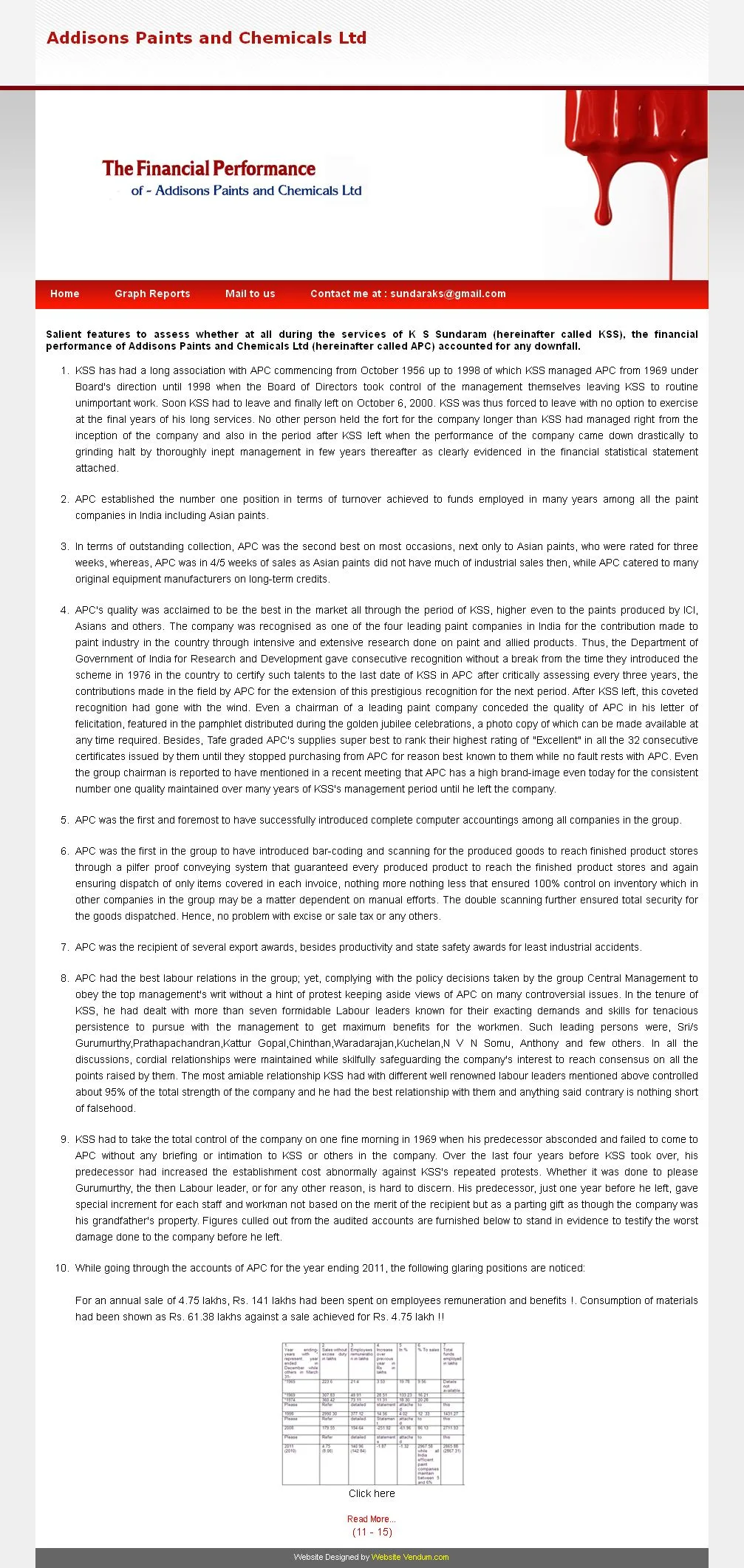 Addisonspaintsandchemicals website preview