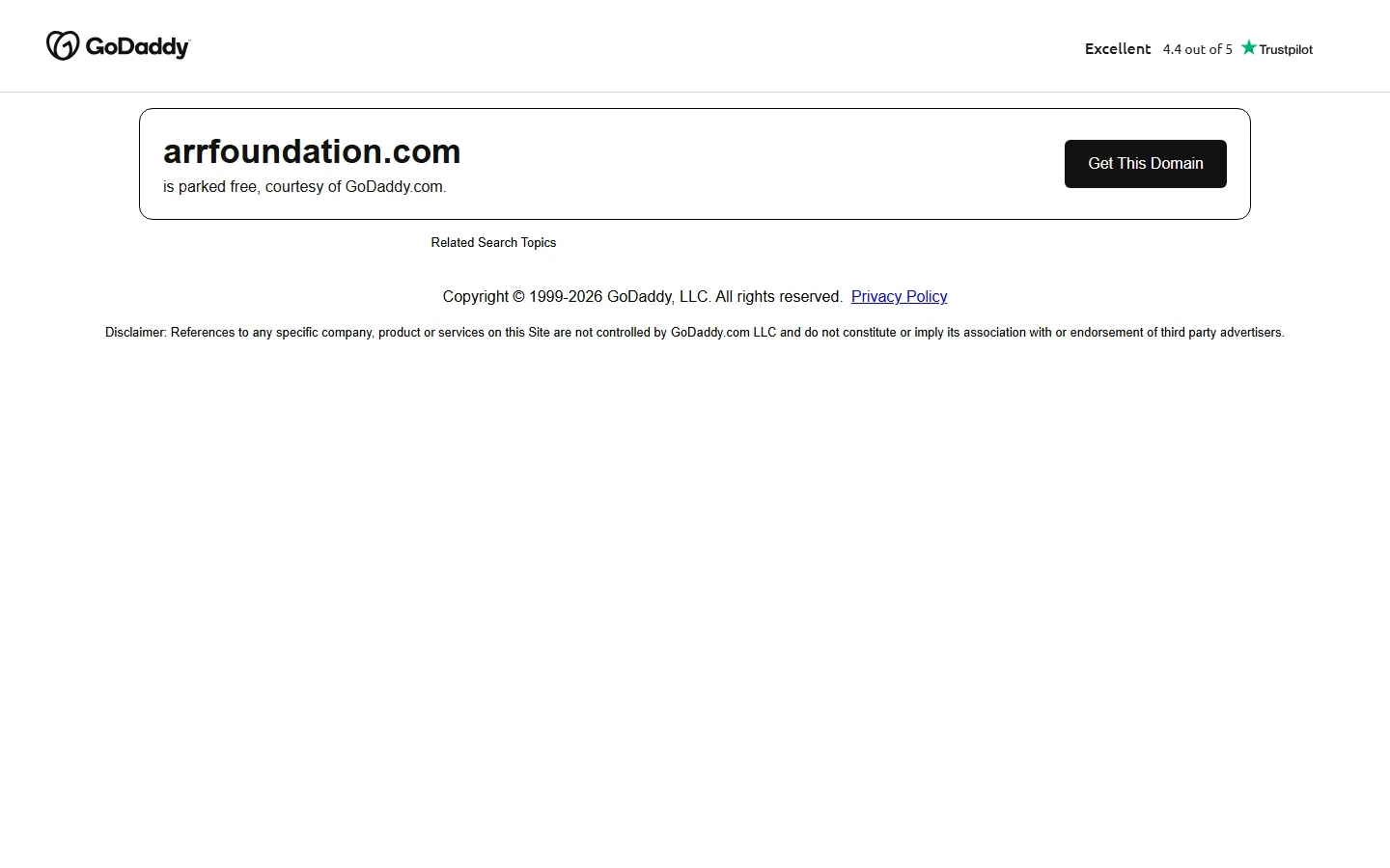 Arrfoundation website preview
