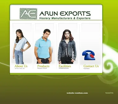 Arunexports website preview