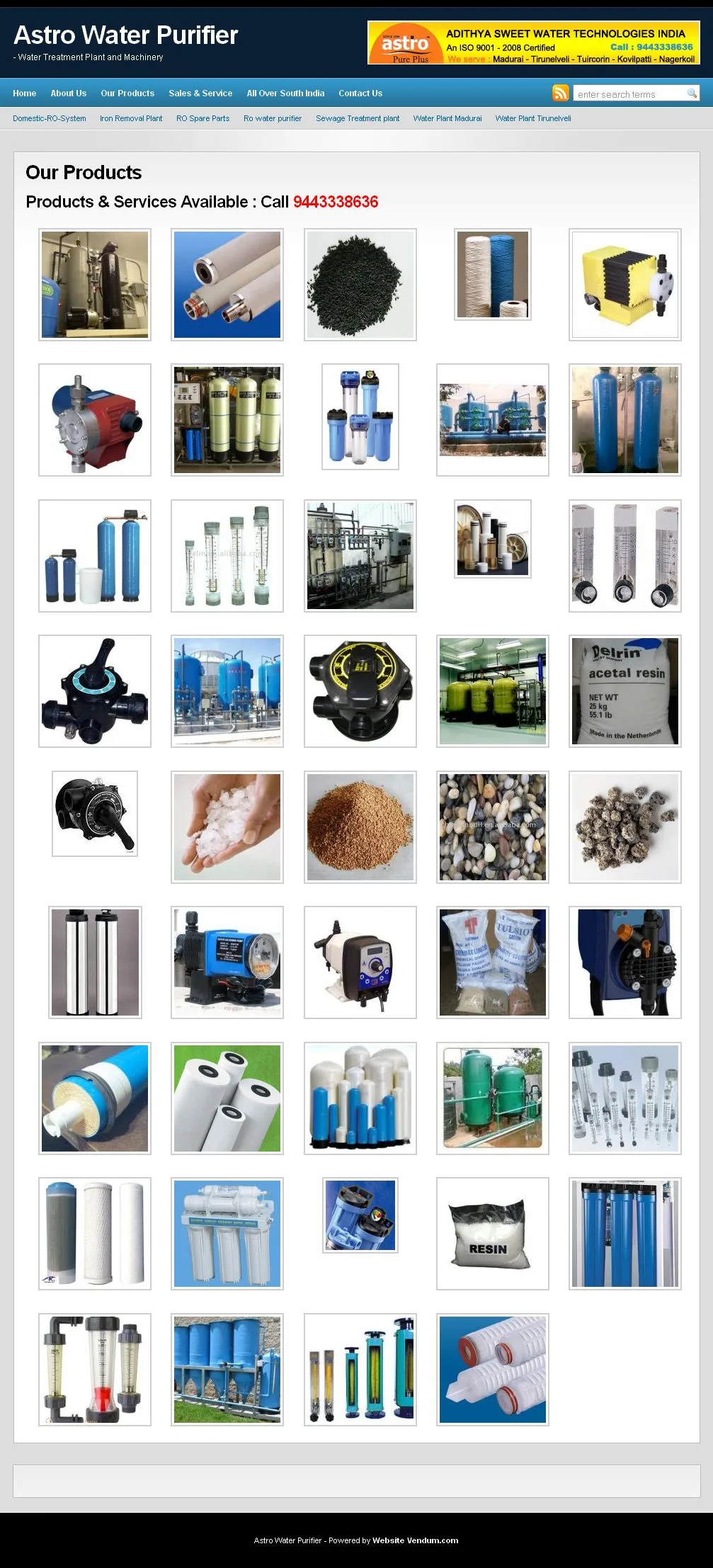 Astrowaterpurifier website preview