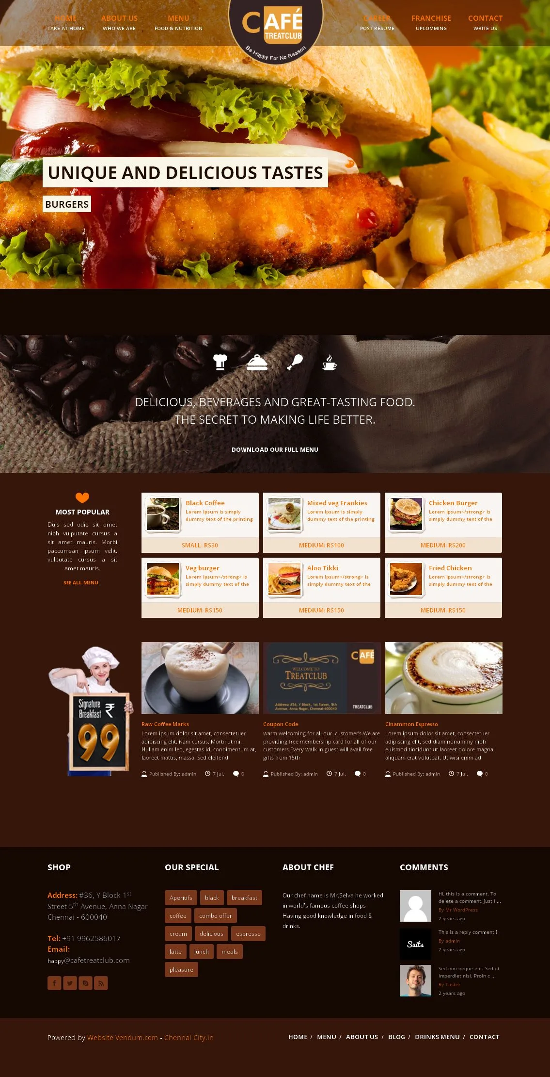 Cafetreatclub website preview
