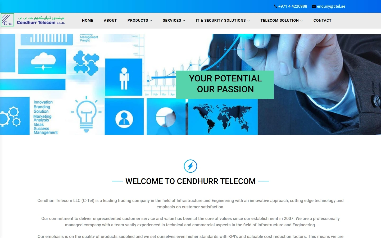 Ctel Ae website preview