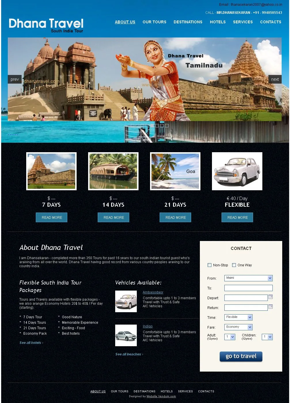 Dhanatravel website preview