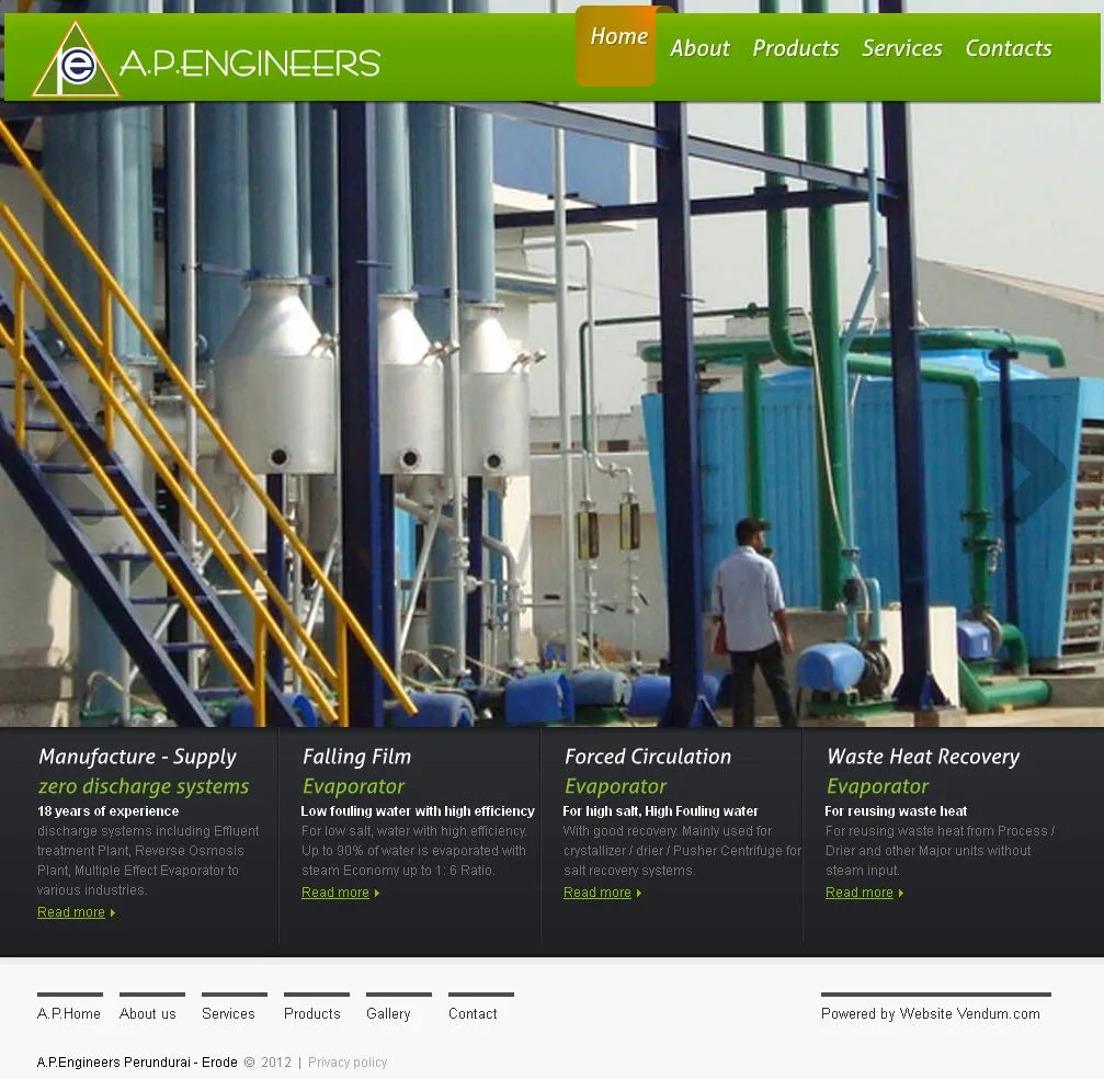 Evaporatormanufacturer website preview