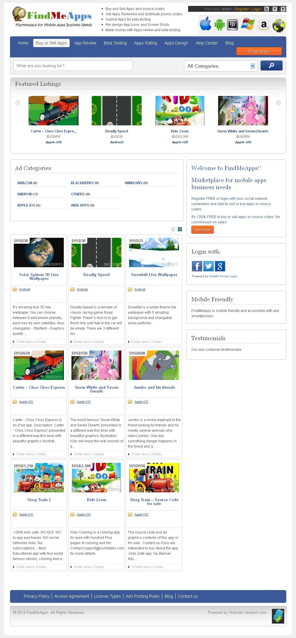 Findmeapps1 website preview