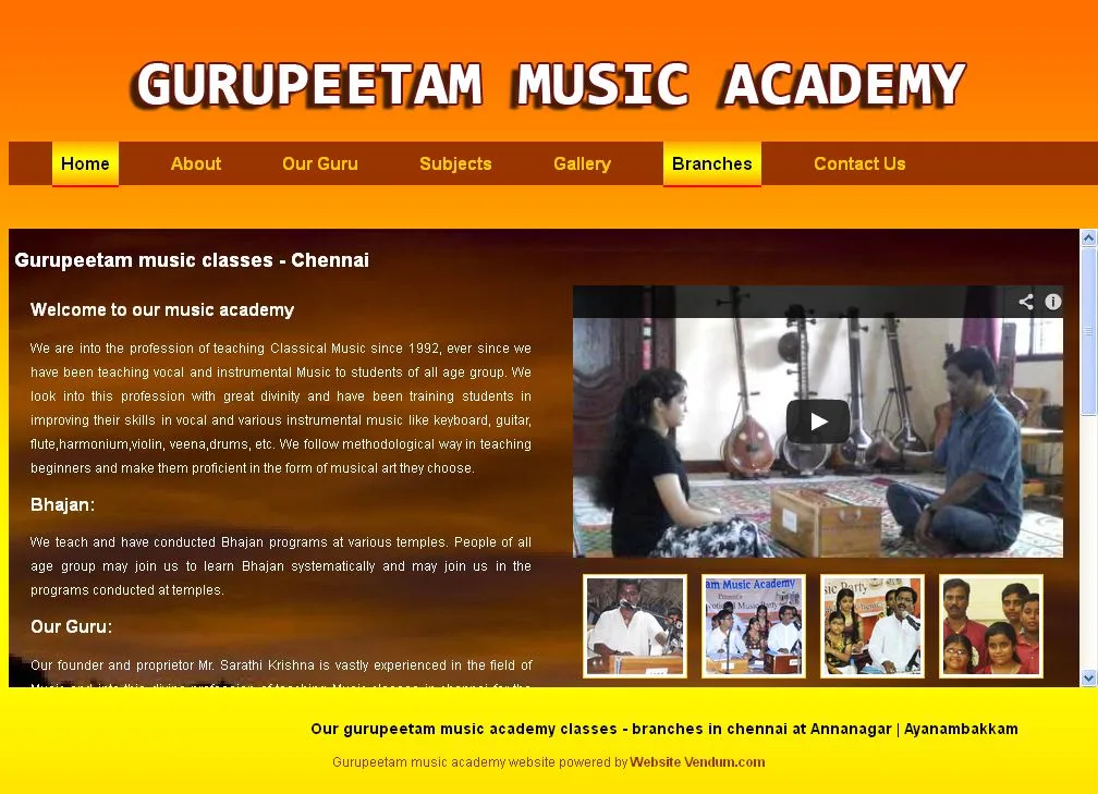 Gurupeetam website preview