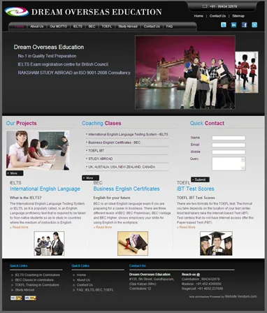 Ieltscoimbatore website preview