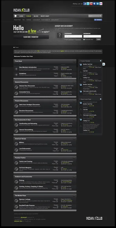 Indiangunclub website preview