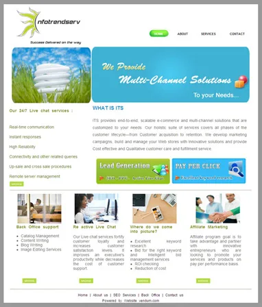 Infotrendserv website preview