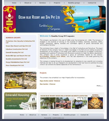 Kumbhagroups website preview