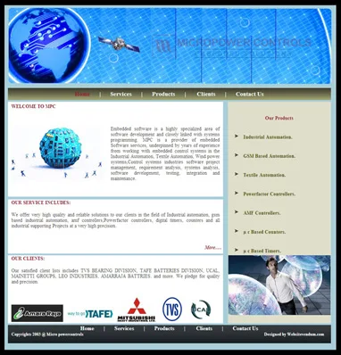 Micropowercontrols website preview