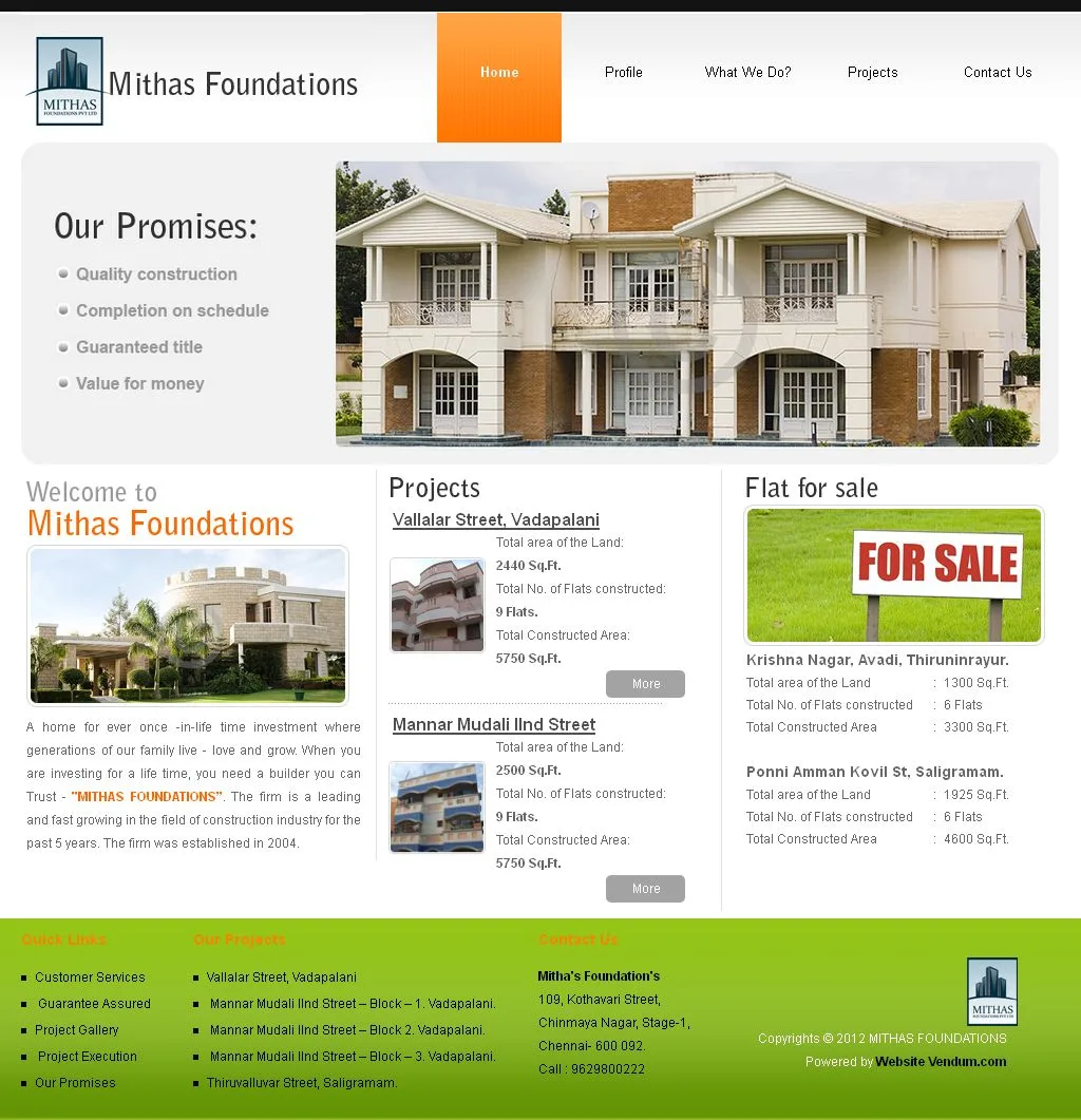 Mithas Foundation website preview