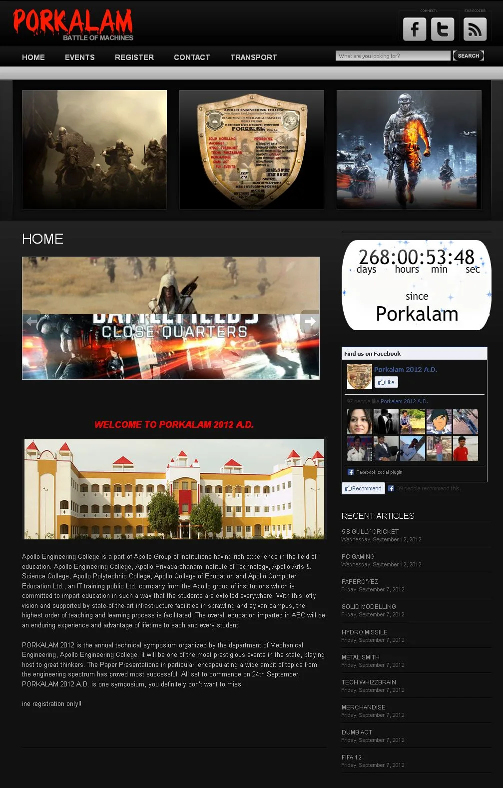 Porkalam website preview