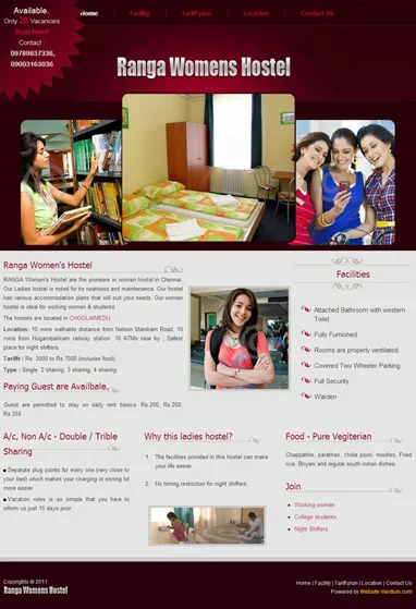 Rangawomenshostel screenshot 1