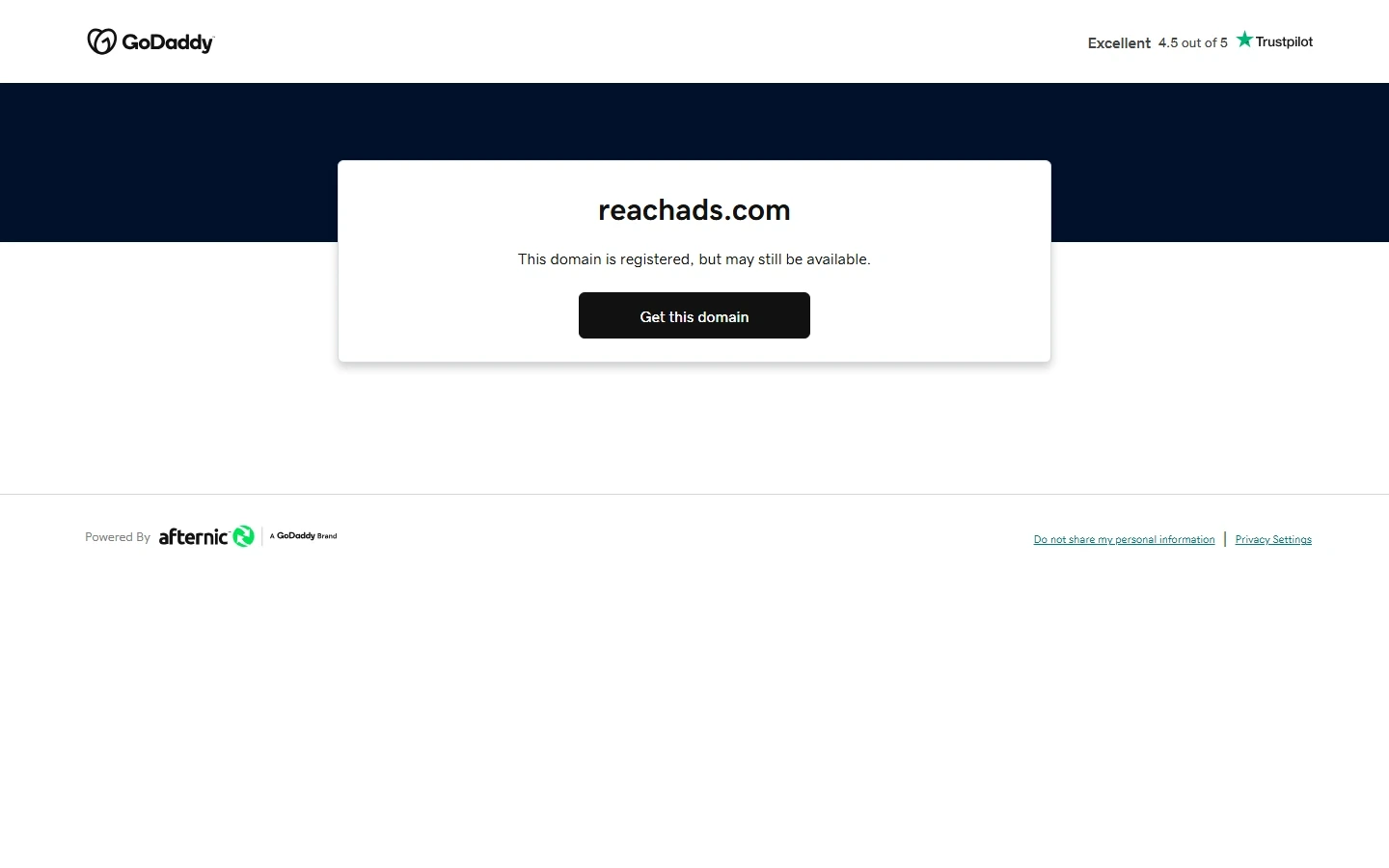 Reachads website preview