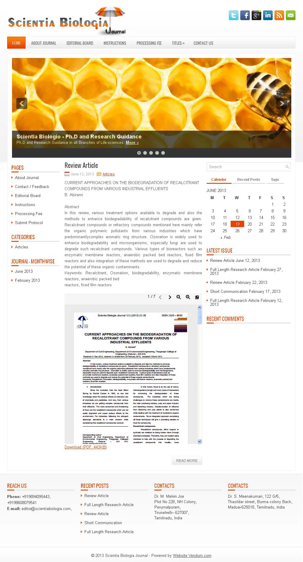 Scientiabiologia website preview