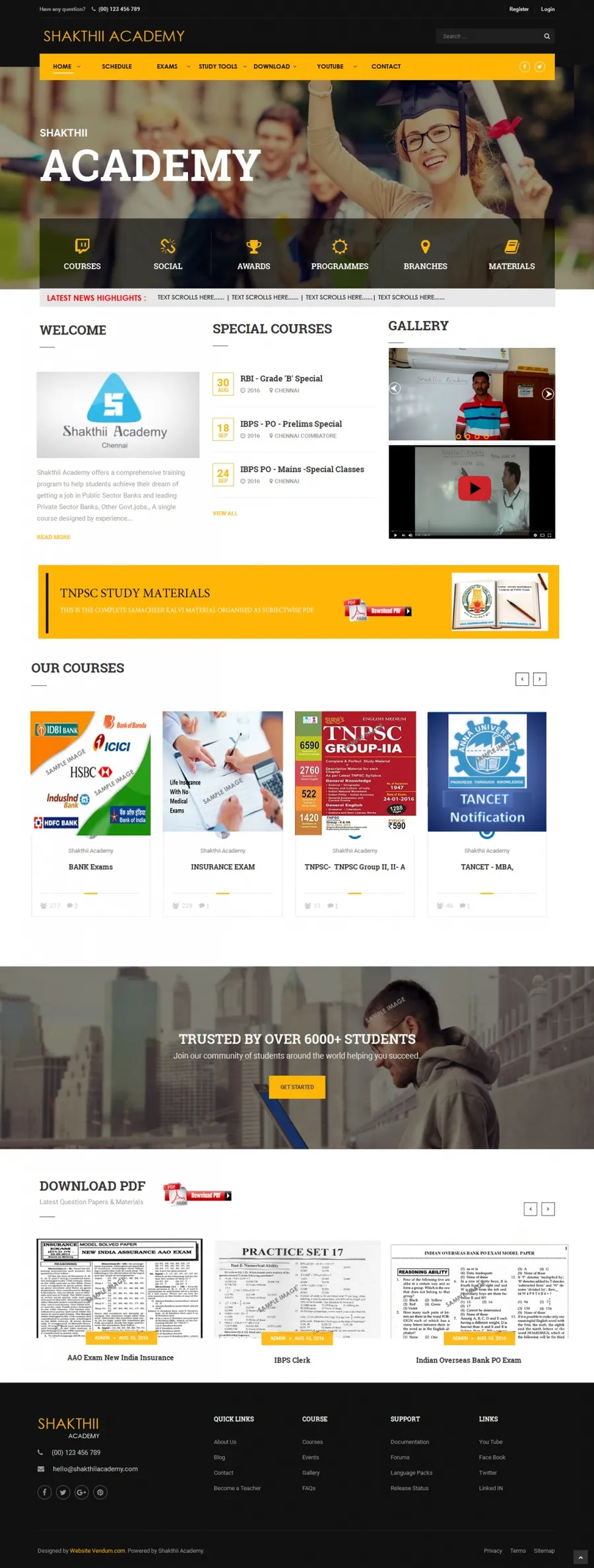 Shakthii Homepage screenshot 1