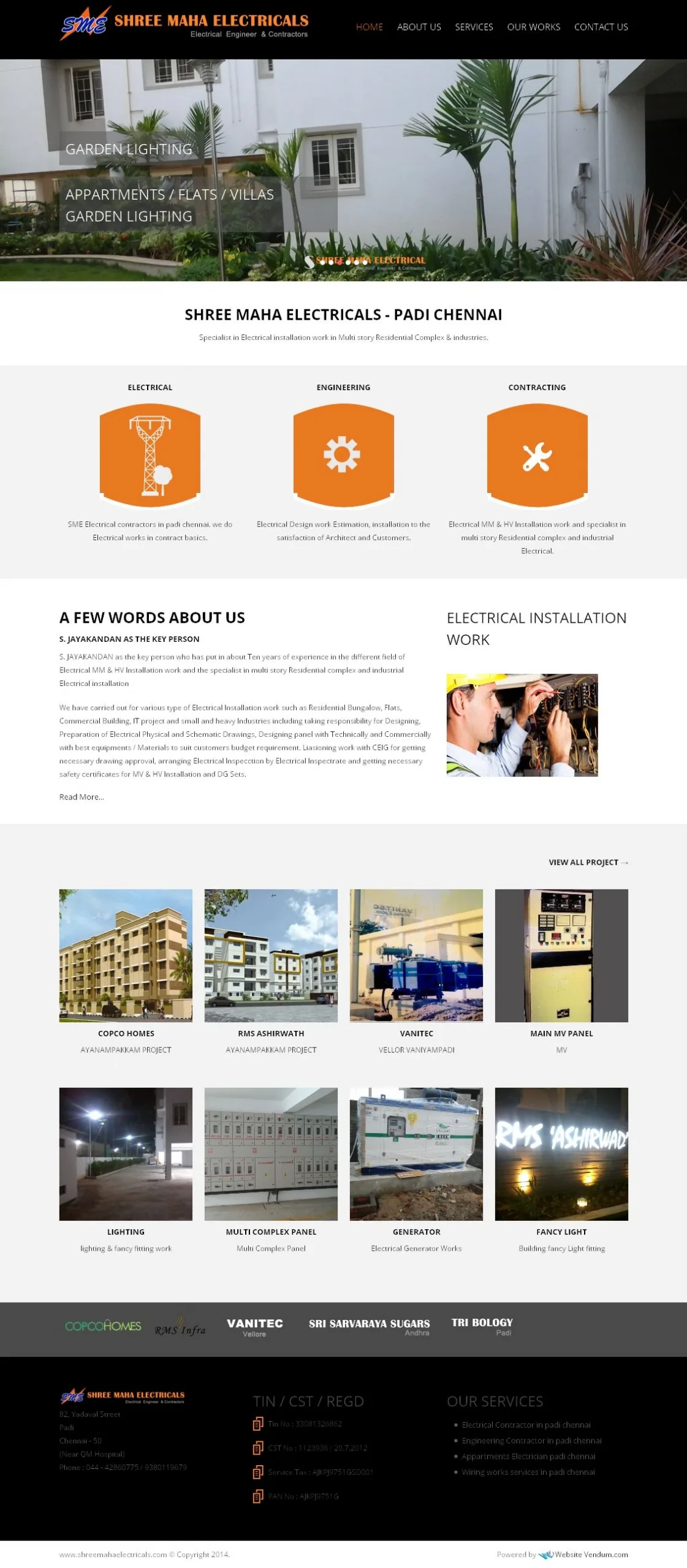Shreemahaelectricals website preview