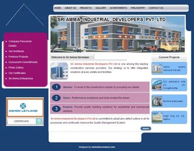 Sriammabuilders website preview