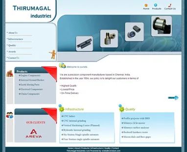 Thirumagalindustries website preview