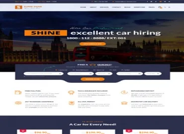 SuperShine Car Hiring website preview